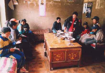 Lunchtime at Child Haven Tibet